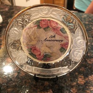 5th Anniversary glass Small Plate